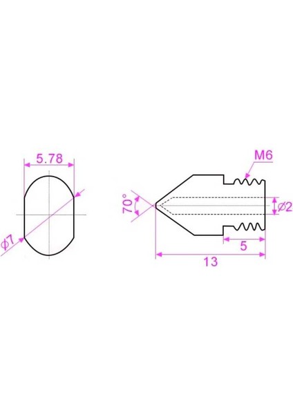 0.4mm Sertleştirilmiş Çelik Mk8 Nozzle - 1.75MM - Creality Uyumlu