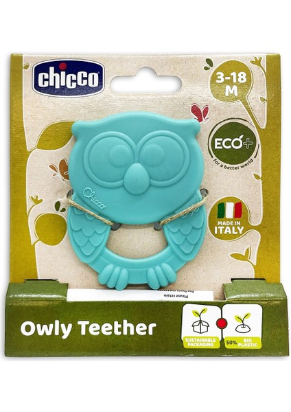 Chicco Owly Diş Kaşıyıcı 3-18 Ay - Mavi