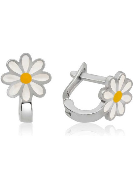 Gümüş Papatya Çocuk Küpesi modelleri