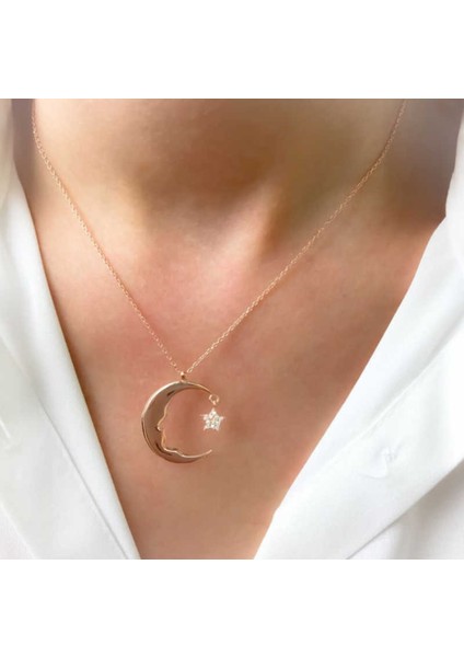 Gümüş Ay Yıldız Atatürk Silüeti Bayan Kolye fiyatları