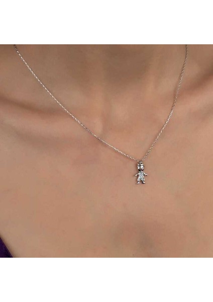 Swarovski Taşlı Gümüş Çocuk Bayan Kolye fiyatları