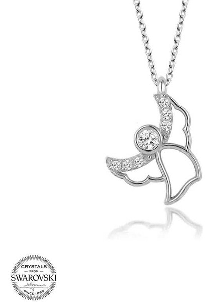 Swarovski Taşlı Gümüş Melek Bayan Kolye fiyatları