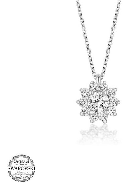 Swarovski Taşlı Gümüş Tektaş Bayan Kolye fiyatları
