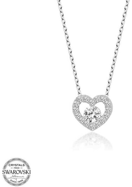 Swarovski Taşlı Gümüş Kalp Bayan Kolye fiyatları