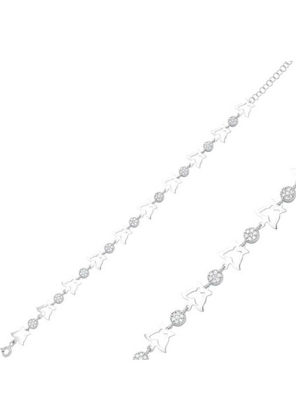 Gümüş Kelebek Bayan Bileklik