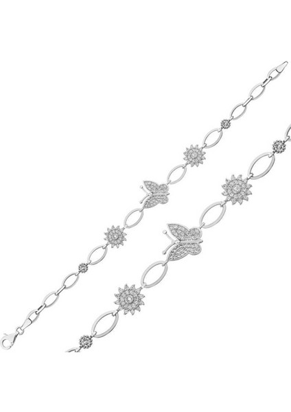 Gümüş Kelebek Bayan Bileklik