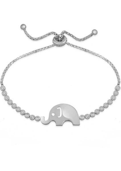 Gümüş Fil Asansör Bileklik