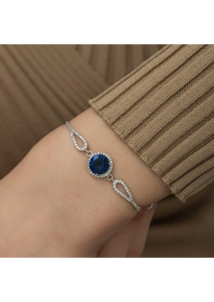 Gümüş Safir Bileklik
