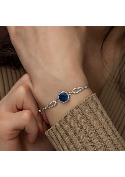 Gümüş Safir Bileklik modelleri