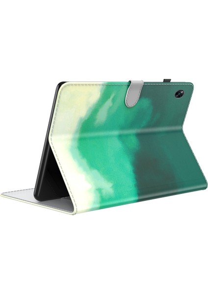 Oppo Pad Air Green Için Suluboya Desen Tablet Kılıfı (Yurt Dışından) modelleri