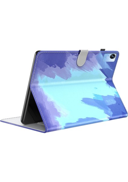 Realme Pad Için Suluboya Desen Tablet Kılıfı x Kış Kar (Yurt Dışından)