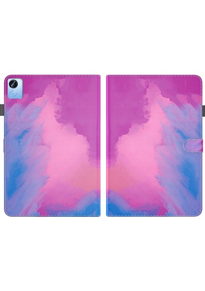 Realme Pad x Kırmızı Için Suluboya Desen Tablet Kılıfı (Yurt Dışından)