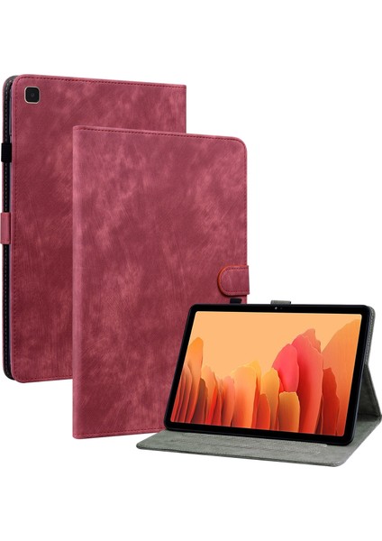 Samsung Galaxy Için Pu Tablet Kılıfı Tab A7 10.4 2020 Kırmızı (Yurt Dışından)