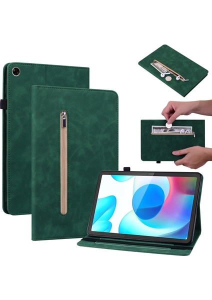 Oppo Realme Pad Için Fermuar Deri Kılıf 10.4 Yeşil (Yurt Dışından) fiyatları