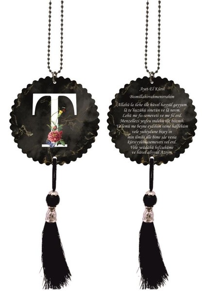 T Harfli ve Ayetel Kürsili Dikiz Ayna Süsü