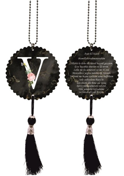 V Harfli ve Ayetel Kürsili Dikiz Ayna Süsü
