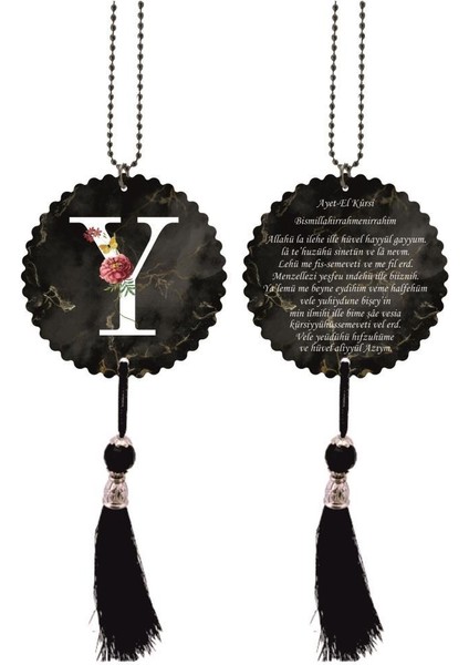 Y Harfli ve Ayetel Kürsili Dikiz Ayna Süsü