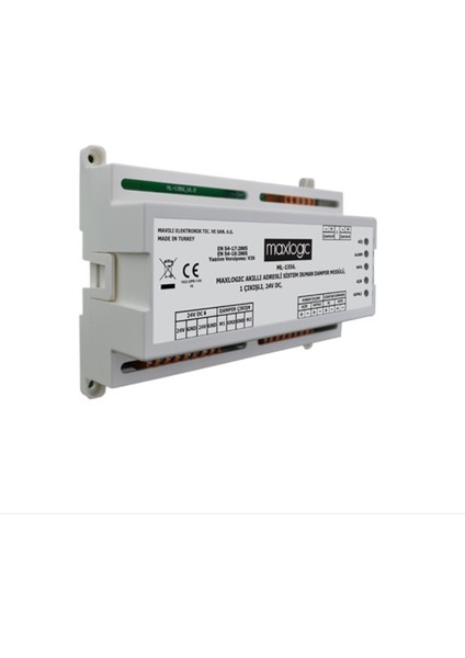 ML-1356 Maxlogic Akıllı Adresli Sistem Duman Damper Modülü, 1 Çıkışlı, 24V Dc