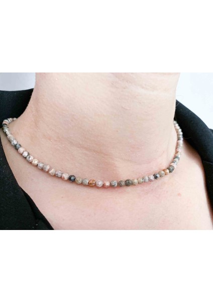 Rodokrozit Kolye 4 mm Faset Kesim