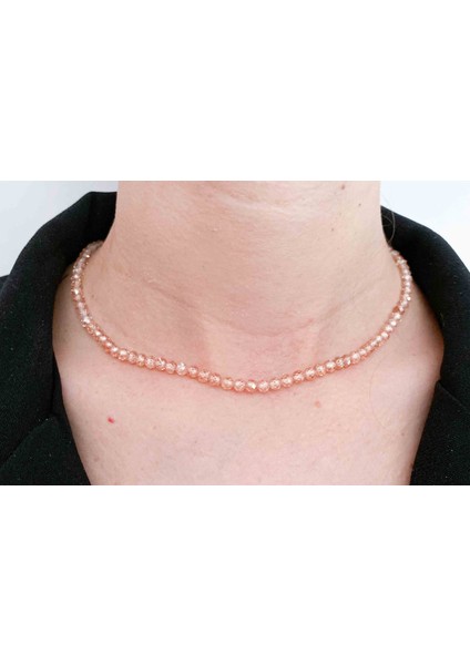 Zirkon Kolye 4 mm Faset Kesim