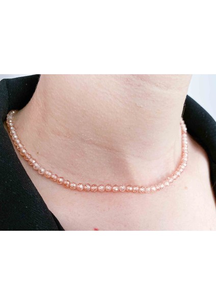 Zirkon Kolye 4 mm Faset Kesim