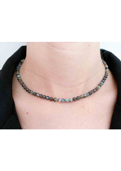 Krizokol Kolye 4 mm Faset Kesim