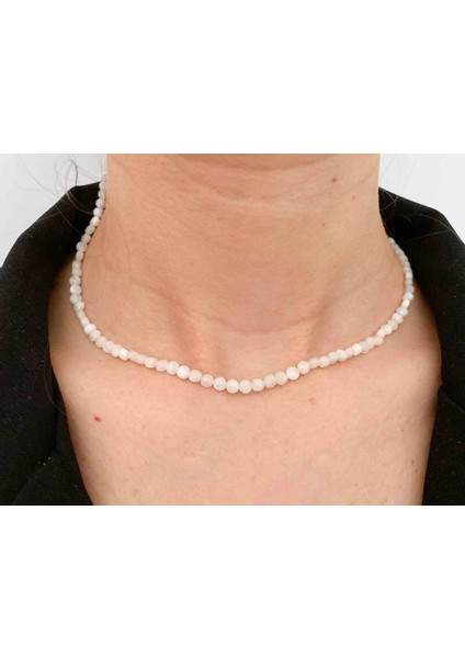 Ay Taşı Kolye 4 mm Tımbıl