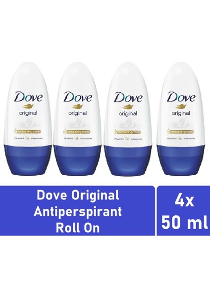 Bayan Antiperspirant Roll On Original 50 ml - 4'lü Avantaj Paketi