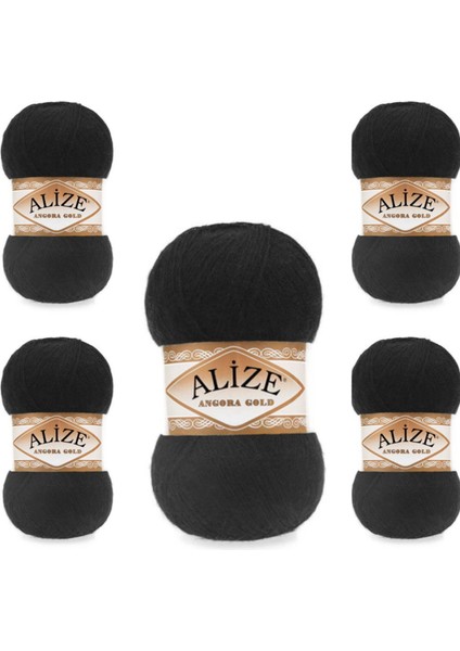 Ayzen Home Alıze Angora Gold 5 Li Paket El Örgü Ipi (100GR x 5 Adet)