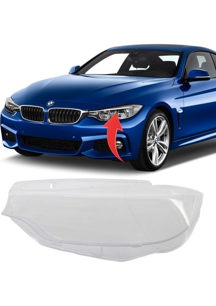 Bmw F32/F36 4 Serisi Sol Far Camı 2013-2016 63117377843