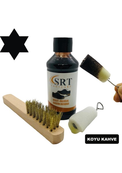 Süet Nubuk Ayakkabı Bakım Boyası 110 gr ve Süet Temizleme Tel Fırça