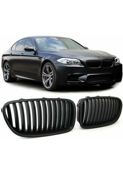 Bmw 5 Serisi F10-F11 Mat Siyah Ön Panjur Seti 2011-2016