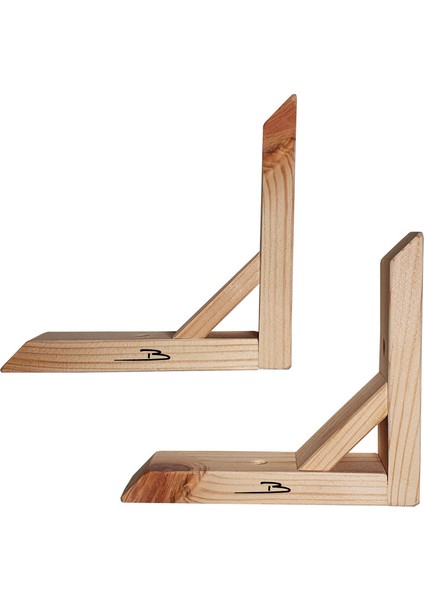 Doğal Ahşap Duvar Raf Ayağı Dayanıklı 90 Derece (2li Set) fiyatları