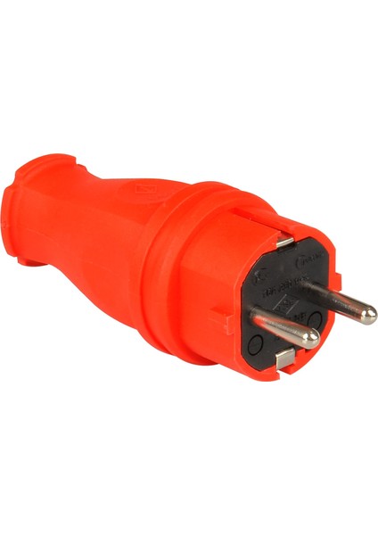 Tp Elektrik 1X16A Kauçuk Düz Fiş (Kırmızı)