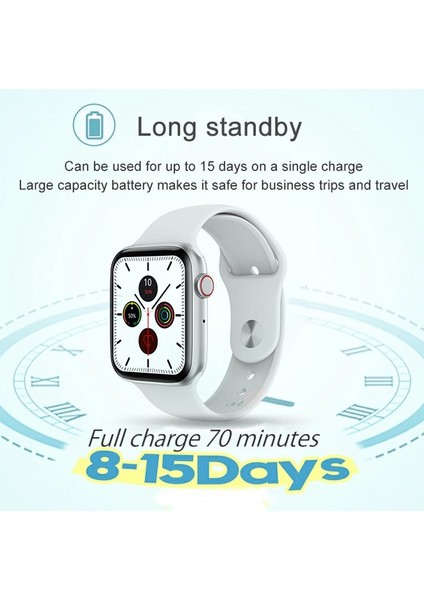 Bluetooth 1.75 Geniş Ekran Kalp Atış Hızı Ekg Akıllı Saat - Siyah (Yurt Dışından)