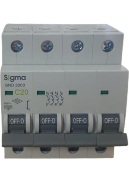 4x20a C/3ka W Otomatik Sigorta (3lü) Sigma