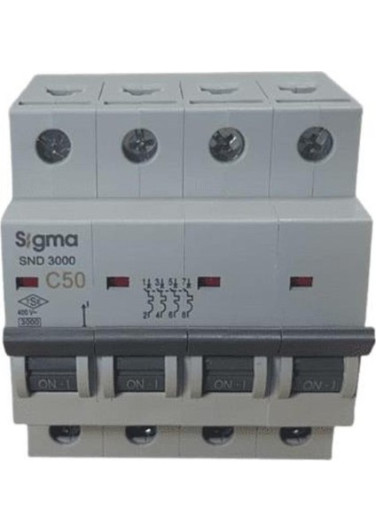 4x50a C/3ka W Otomatik Sigorta (3lü) Sigma