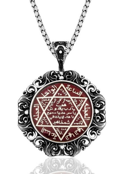 Süleyman Mührü 925 Ayar Gümüş Kolye