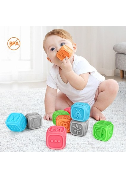 Yumuşak Bebek Blok Sıkılabilir Squeak Blokları (Yurt Dışından)