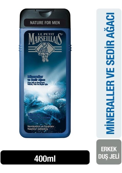 Duş Jeli Men Serisi Mineral ve Sedir Ağacı 400ML 2 Adet