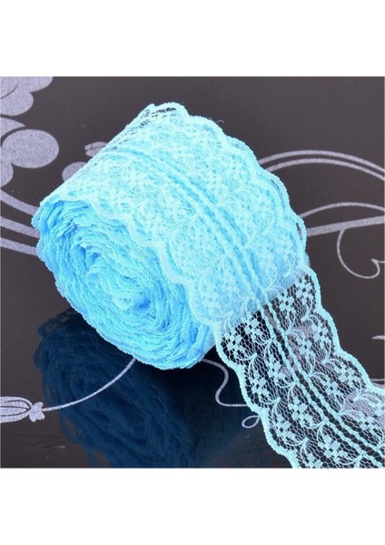 Organze Gipürlü Tül Dantel Şerit Kurdele Süsleme Malzemesi 4 cm 20 Metre