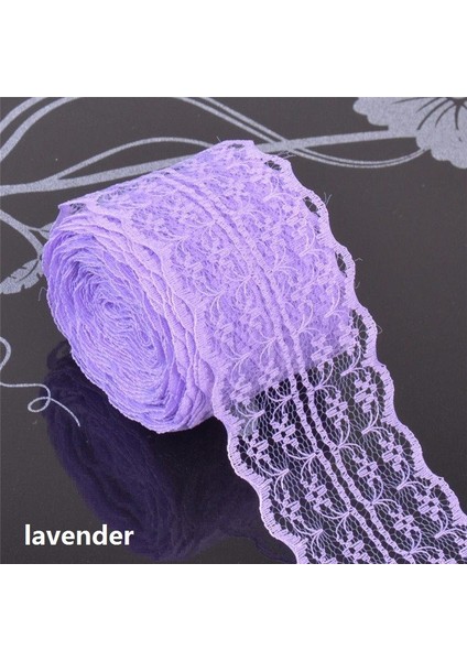 Organze Gipürlü Tül Dantel Şerit Kurdele Süsleme Malzemesi 4 cm 5 Metre