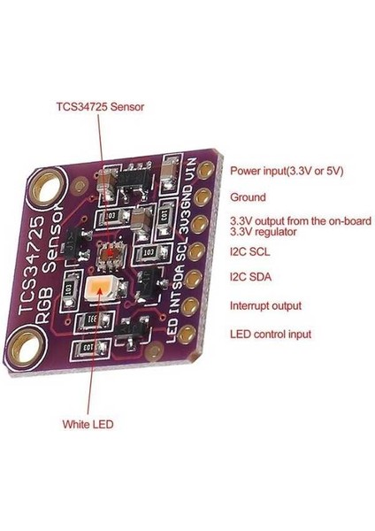 TCS34725 Rgb Renk Algılama Sensör Modülü