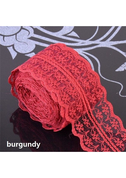 Organze Gipürlü Tül Dantel Şerit Kurdele Süsleme Malzemesi 4 cm 5 Metre