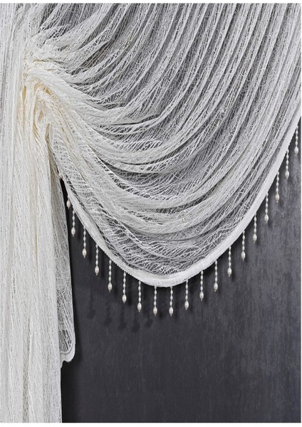 Trend Spor Desenli Kruvaze Salon ve Misafir Odalarına Uygun Tül Perde Orta Pile indirimleri