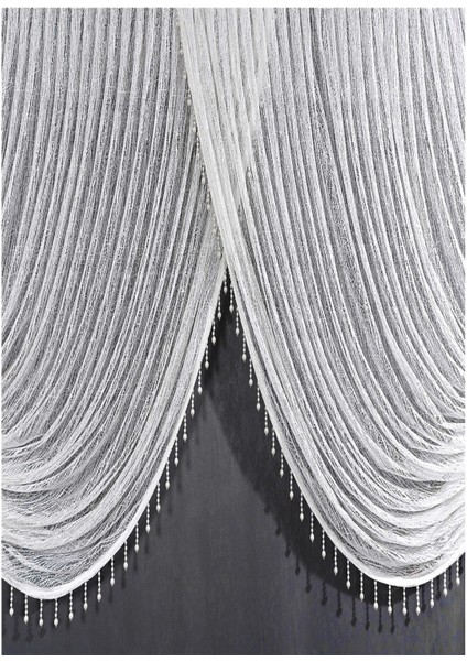 Trend Spor Desenli Kruvaze Salon ve Misafir Odalarına Uygun Tül Perde Sık Pile modelleri