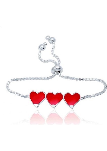 Kalpler Çocuk 925 Ayar Gümüş Bileklik