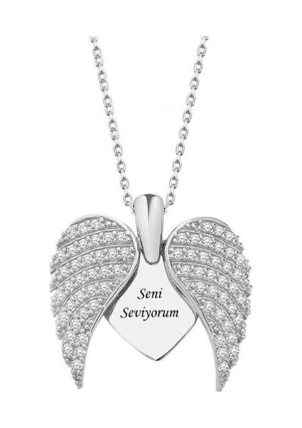 Melek Kanadı Isimli 925 Ayar Gümüş Kolye