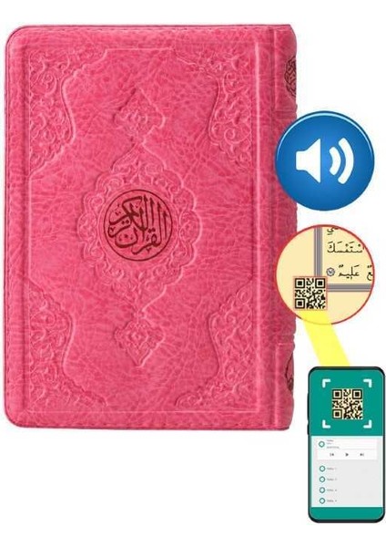 Çanta Boy Kur'an-I Kerim (Pembe, Kılıflı, Mühürlü) - Ahmed Hüsrev Altınbaşak (Ciltli)