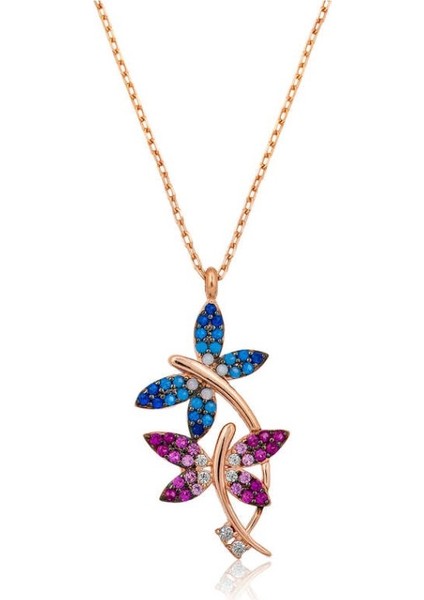 Yusufçuk Çifti 925 Ayar Gümüş Kolye